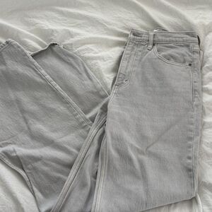 ABERCROMBIE&FITCH Sz 25 Women's Grey Frayed High Waisted Jeans